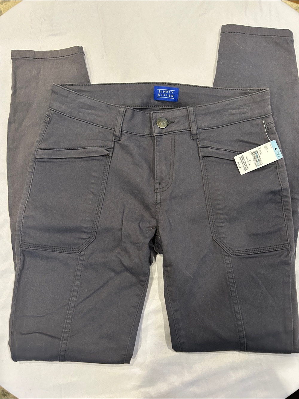 ◾️NEW! Simply Styled Women’s Charcoal Skinny Utility Jeans